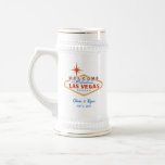 Las Vegas Wedding Party Gift Custom Beer Stein<br><div class="desc">Get ready for a memorable Las Vegas wedding with these customisable wedding beer steins.</div>