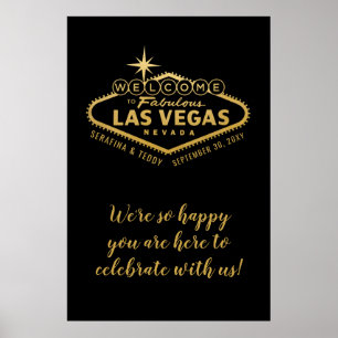 Las Vegas Wedding Personalised 24x36 Welcome Sign