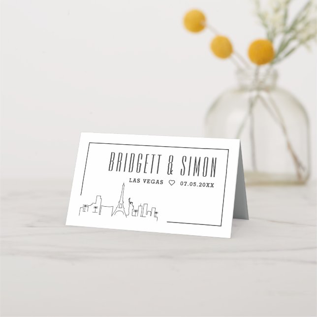 Las Vegas Wedding | Place Table Name Cards  (Back)