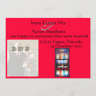 Las Vegas Wedding Red Announcement