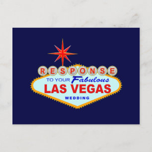 Las Vegas Wedding Response Card 1 (Post Card)