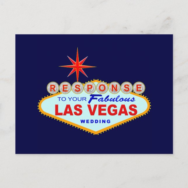 Las Vegas Wedding Response Card 1 (Post Card) (Front)