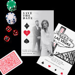 Las Vegas Wedding Save The Date Invitation<br><div class="desc">Invite your guests to save the date for your Las Vegas wedding! Celebrate in true Vegas style with this fun casino and Las Vegas strip announcement. Set the tone for a fun filled true Vegas style celebration.</div>