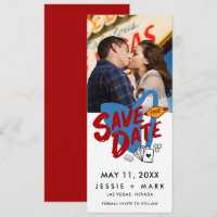 Las Vegas Wedding Save the Date Photo Announcement