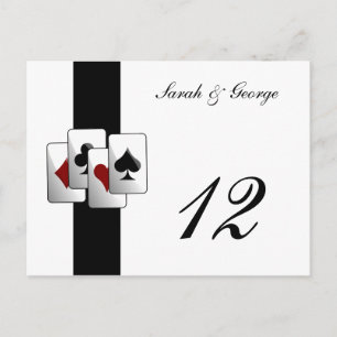Las Vegas Wedding Table numbers Postcard