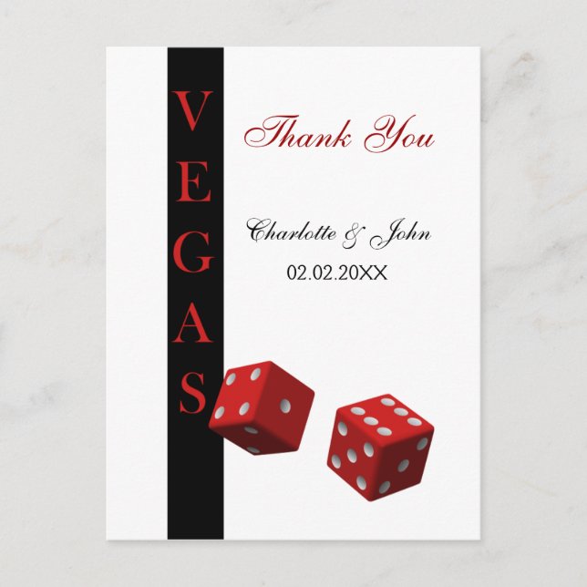 Las Vegas Wedding Thank You cards (Front)