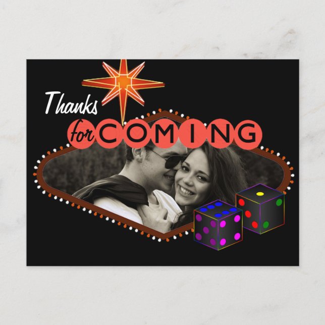 Las Vegas Wedding Thank You Postcard (Front)