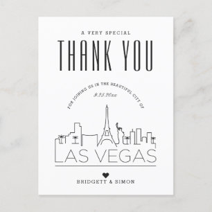 Las Vegas Wedding Thanks for Coming! Postcard