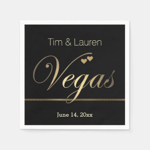 Las Vegas Wedding with hearts! Napkin