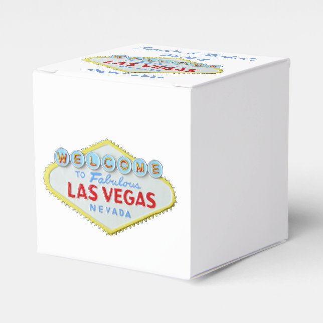 Las Vegas Welcome Sign Favour Box (Front Side)