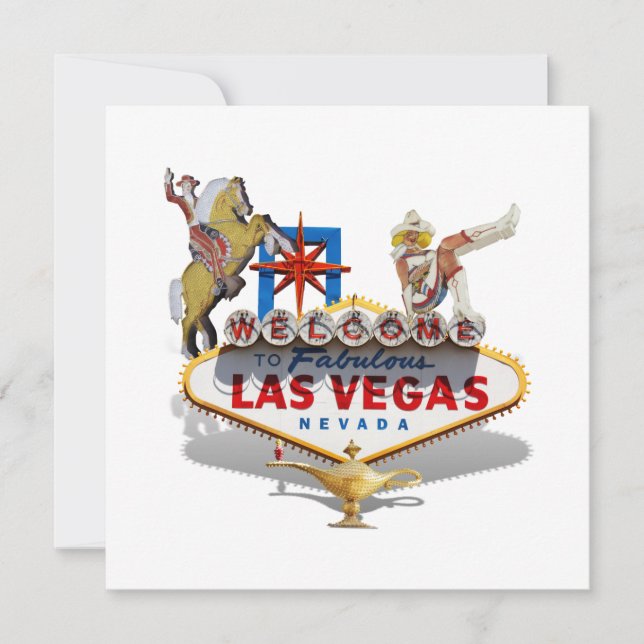 Las Vegas Welcome Sign Invitation (Front)