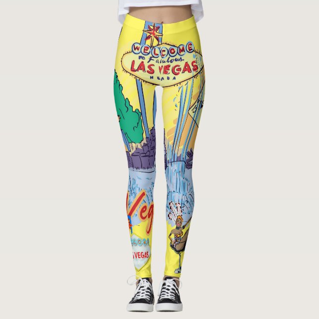 Las Vegas Welcome Sign Leggings (Front)