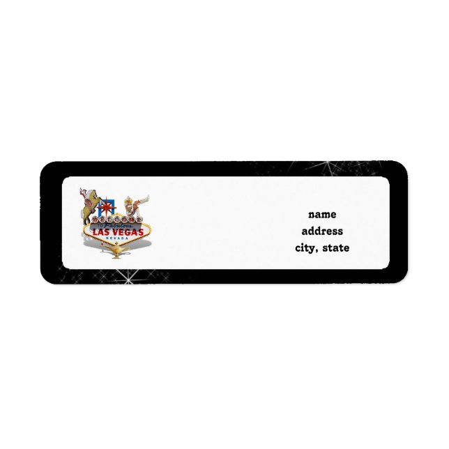 Las Vegas Welcome Sign On Starry Background (Front)