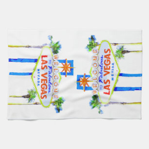 Las Vegas Welcome Sign Tea Towel