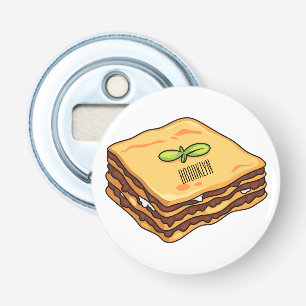 Lasagne cartoon illustration bottle opener