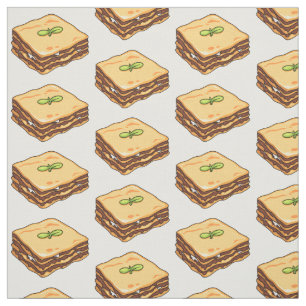 Lasagne cartoon illustration fabric