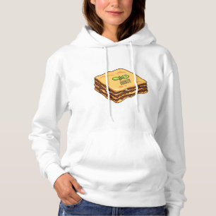 Lasagne cartoon illustration hoodie