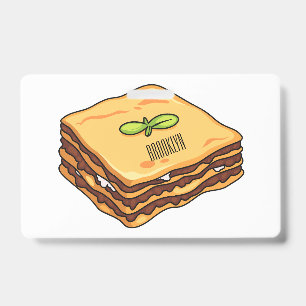 Lasagne cartoon illustration ID badge