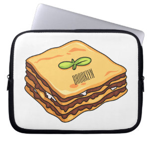 Lasagne cartoon illustration laptop sleeve