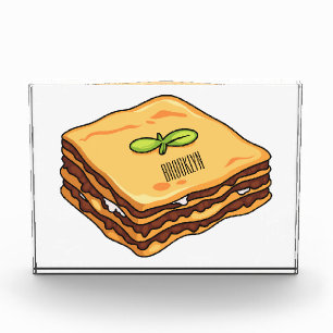 Lasagne cartoon illustration photo block