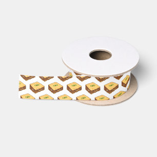 Lasagne cartoon illustration satin ribbon