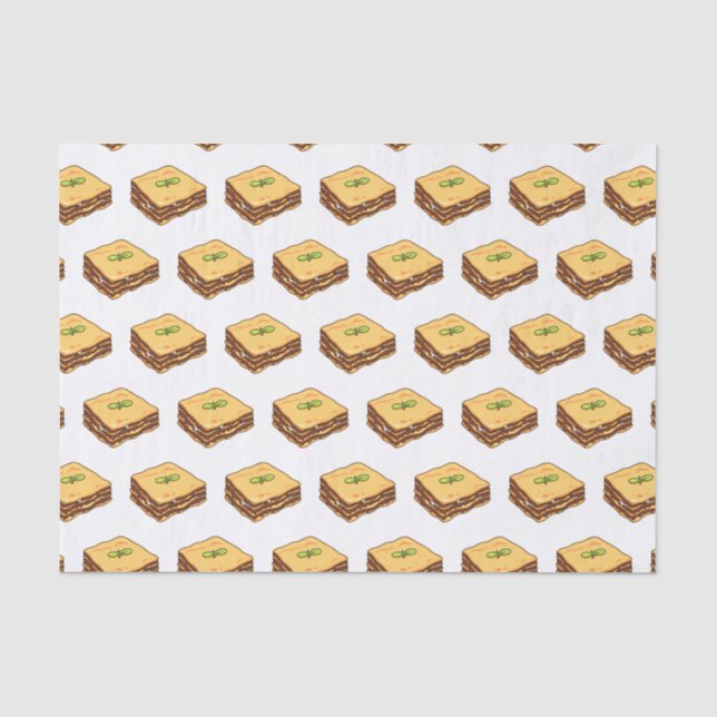 Lasagne cartoon illustration  tissue paper (Front)