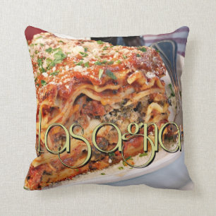 Lasagne Dinner at Italian Restaurant Cushion