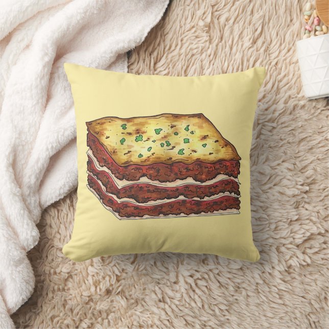 Lasagne Lasagne Italian American Cooking Food Cushion (Blanket)