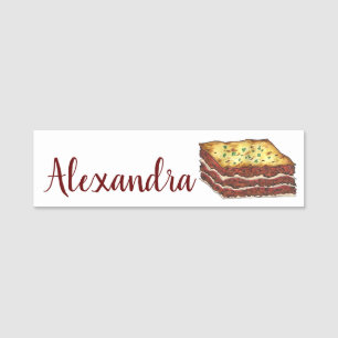 Lasagne Lasagne Italian American Cooking Food Name Tag