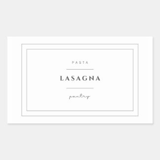 Lasagne Pasta Food Label Stickers