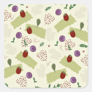Lasagne Soup Pizza Restaurant Cheese Spaghetti  Square Sticker