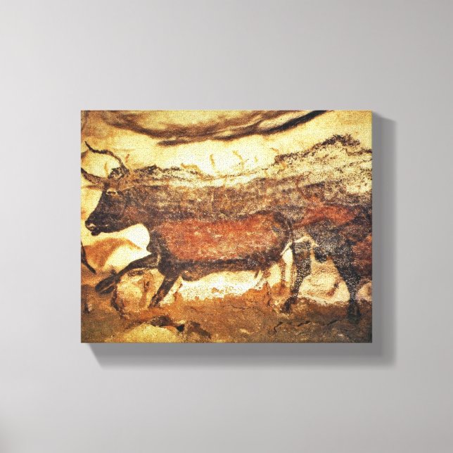Lascaux Prehistoric Cave Painting Canvas Print (Front)