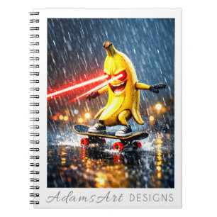 Laser Banana Skateboard Rebel Notebook