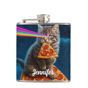 Laser Cat Pizza Party                              Hip Flask