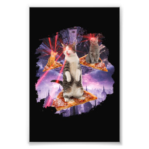 Laser Cats Pizza Kitties Photo Print