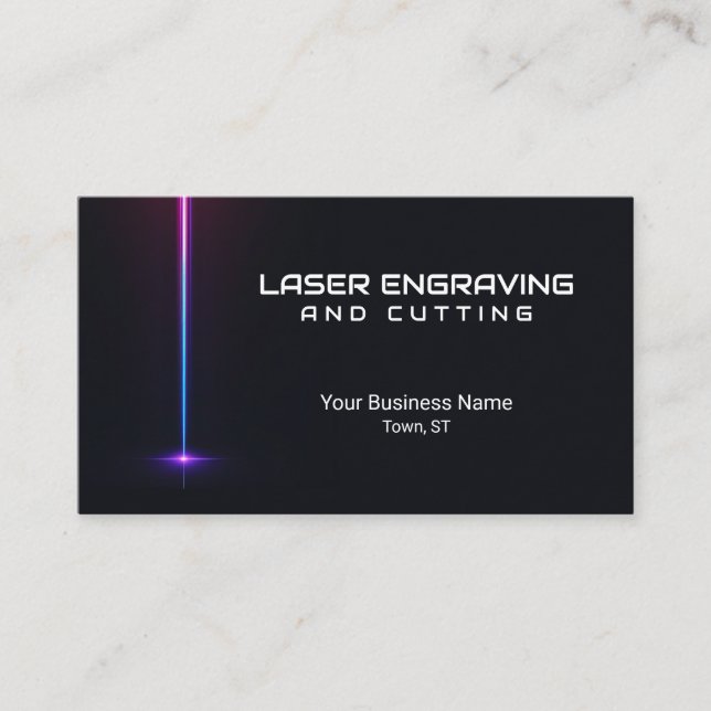 Laser Engraving Etching Cutting Business Card (Front)