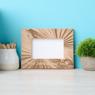 Laser etched picture frame with palm leaf design