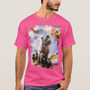 Laser Eyes Space Chicken Cat Llama Dinosaur T-Shirt