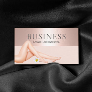 Laser Hair Removal Skin Care Salon Rose Gold Business Card