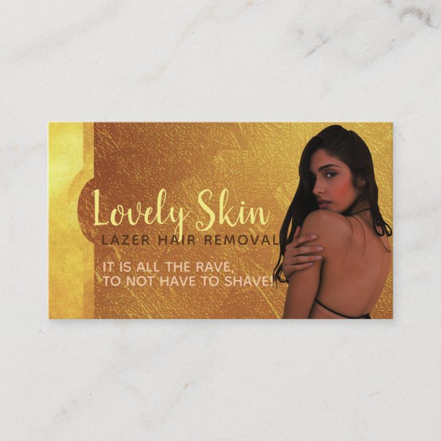 Laser Hair Removal Slogans Business Cards (Front)