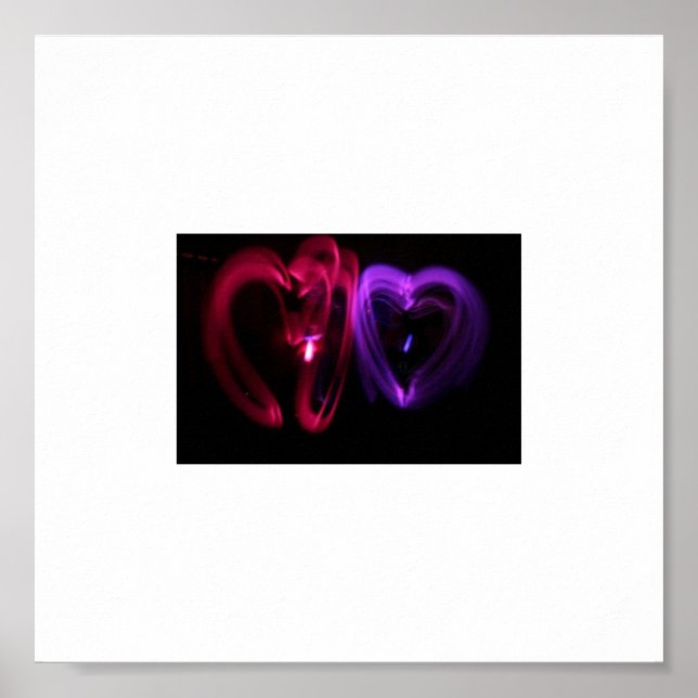 Laser Hearts Canvas Poster (Front)