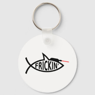 Laser Ichthys Key Ring