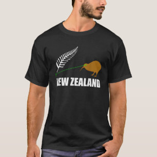 Laser Kiwi Flag New Zealand Flag  T-Shirt