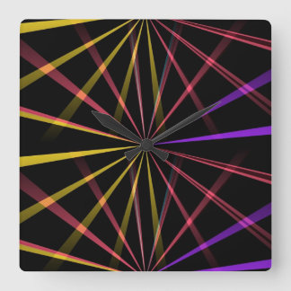 Laser lights square wall clock