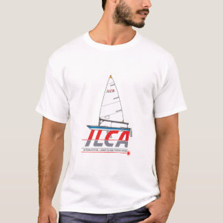 Laser sailboat on ILCA logo - laser sailing dinghy T-Shirt