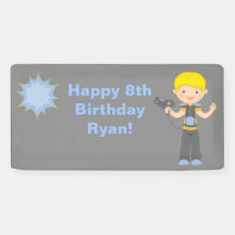 Laser Tag Birthday Banner