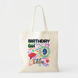 Laser Tag Birthday Girl Party Colorful  Tote Bag