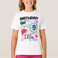 Laser Tag Birthday Girl Party Colourful Matching T