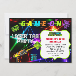 Laser Tag Birthday Invitation
