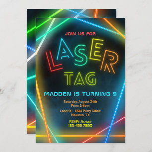 Laser Tag Birthday Invitation   Laser Tag Party